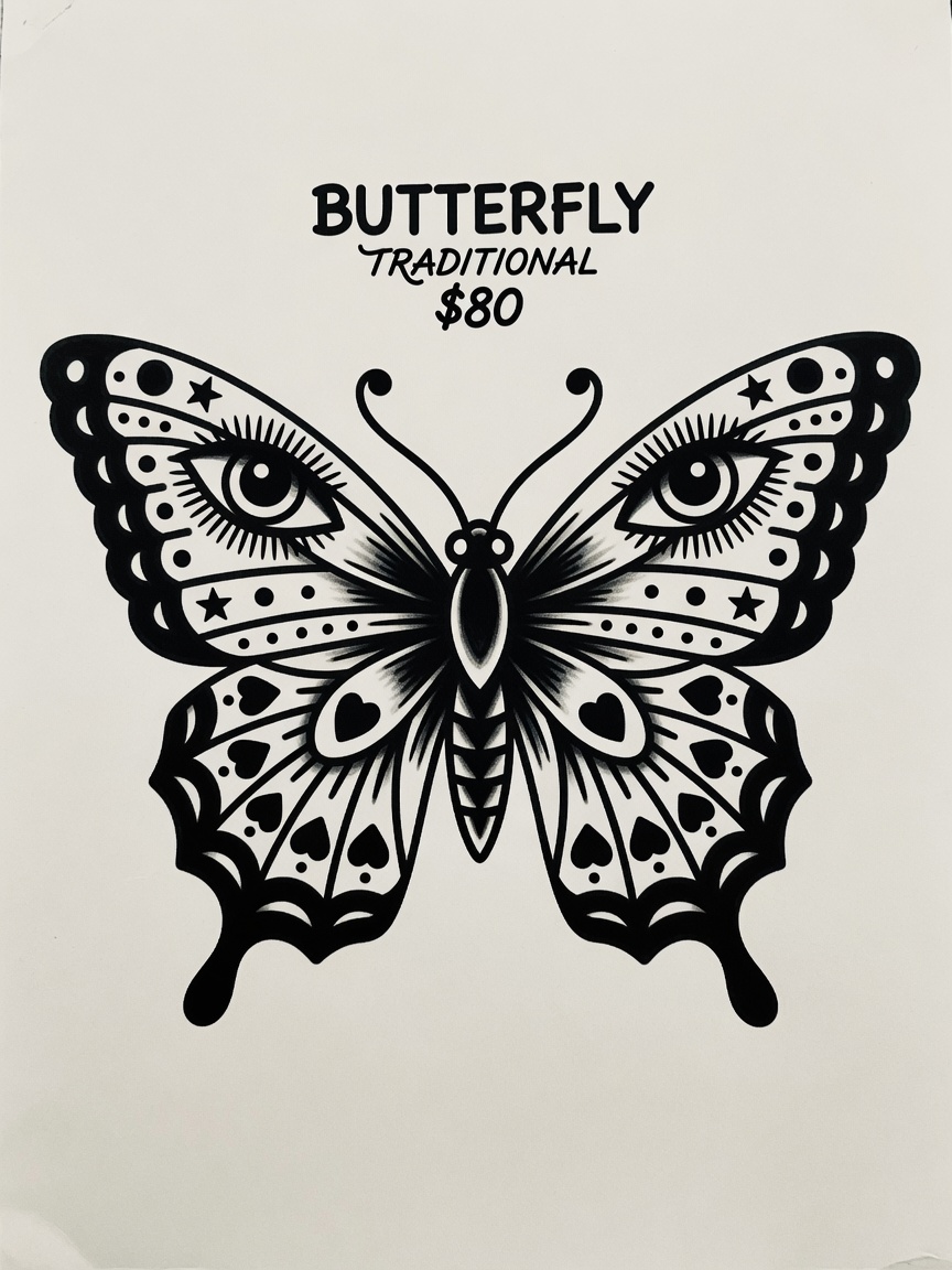 Butterfly — Blackwork Tattoo — Blackwork butterfly tattoo design