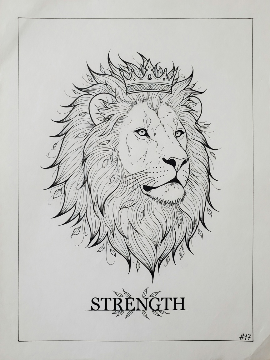 Lion — Fine Line Tattoo — Fine Line lion tattoo design